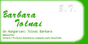 barbara tolnai business card